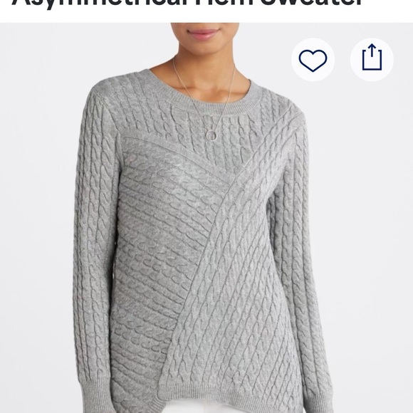 Grey Evikution by Cyrus Aneesa asymmetrical hem sweater.  Women’s size Medium - Picture 3 of 10